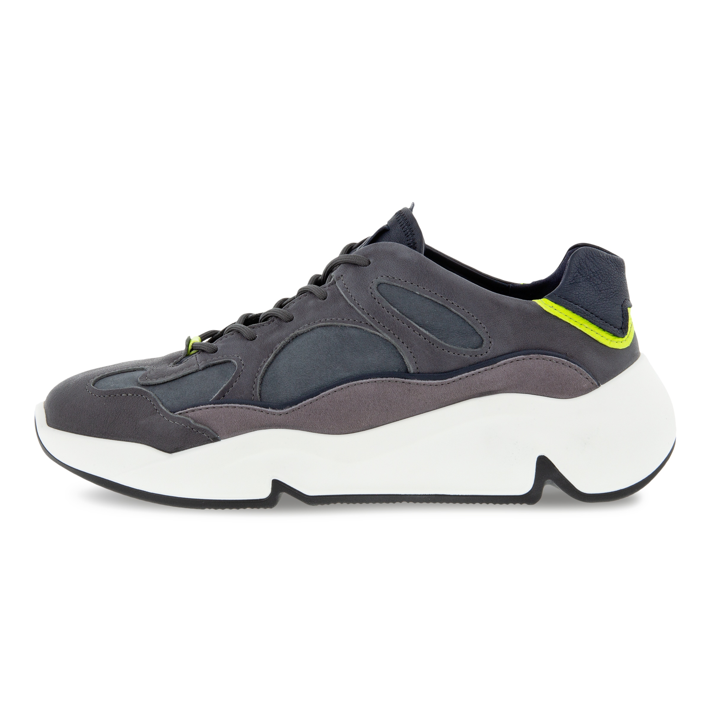 Men's ECCO Chunky Sneaker With Colour Pops - Grey - Inside