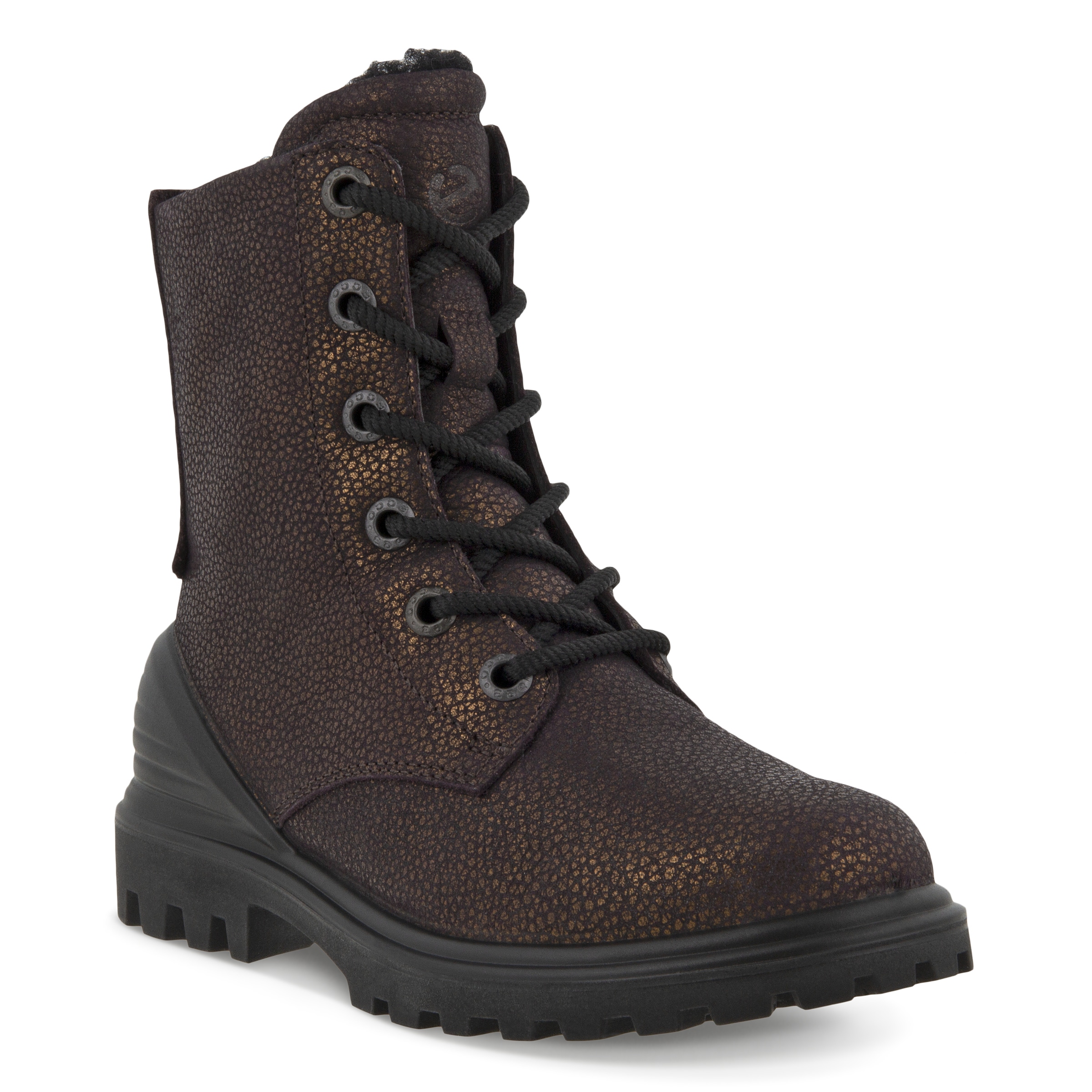 Botas de caña media de piel con cordones ECCO® Tredtray para niño/a - Morado - Main