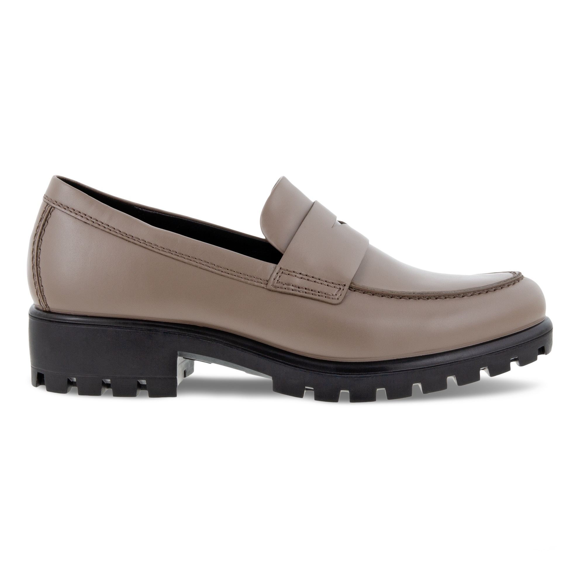 ECCO Modtray Women's Moc-toe Penny Loafer - Grey - Outside