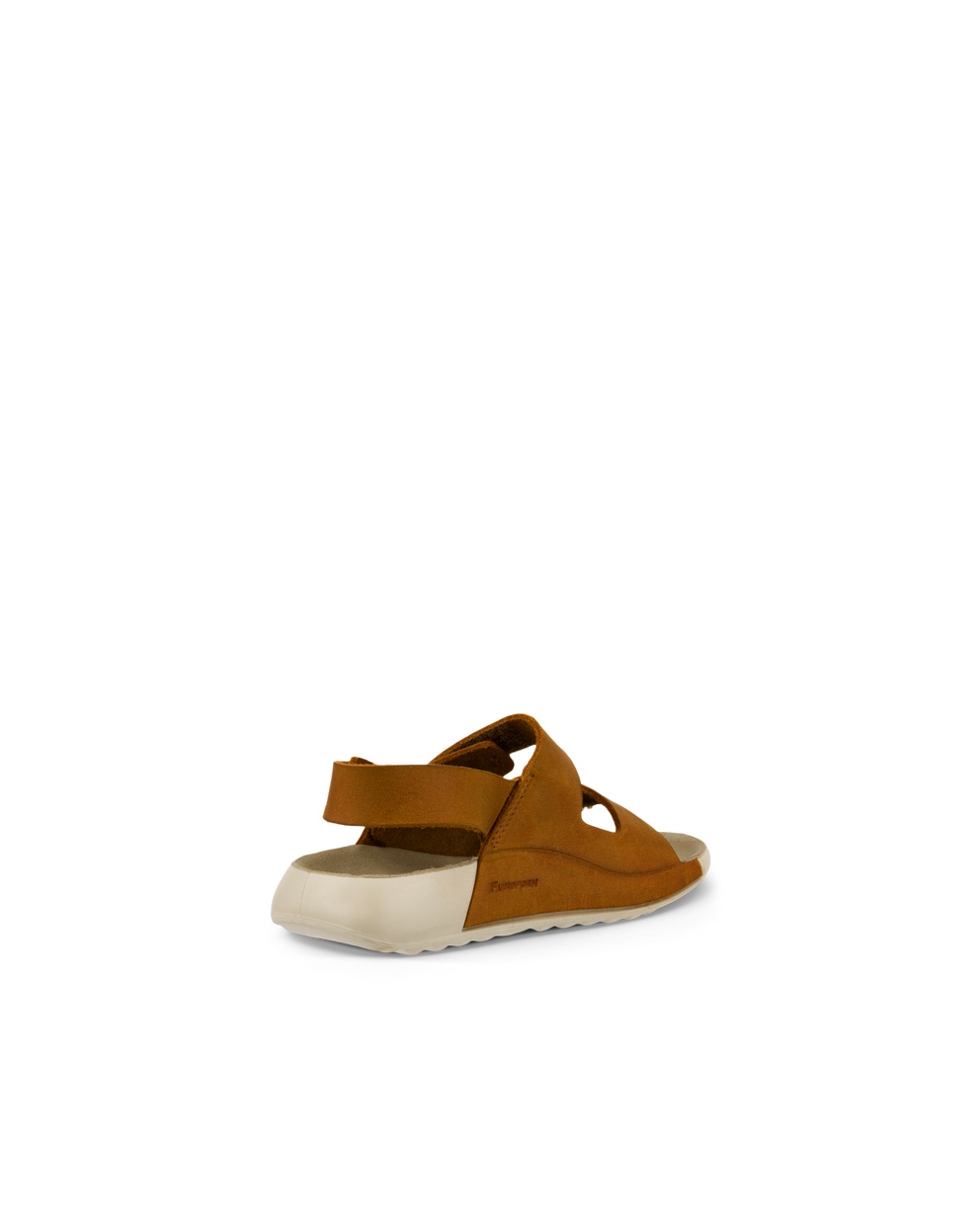 Kids' ECCO® Cozmo Nubuck Two Strap Sandal - Brown - Back