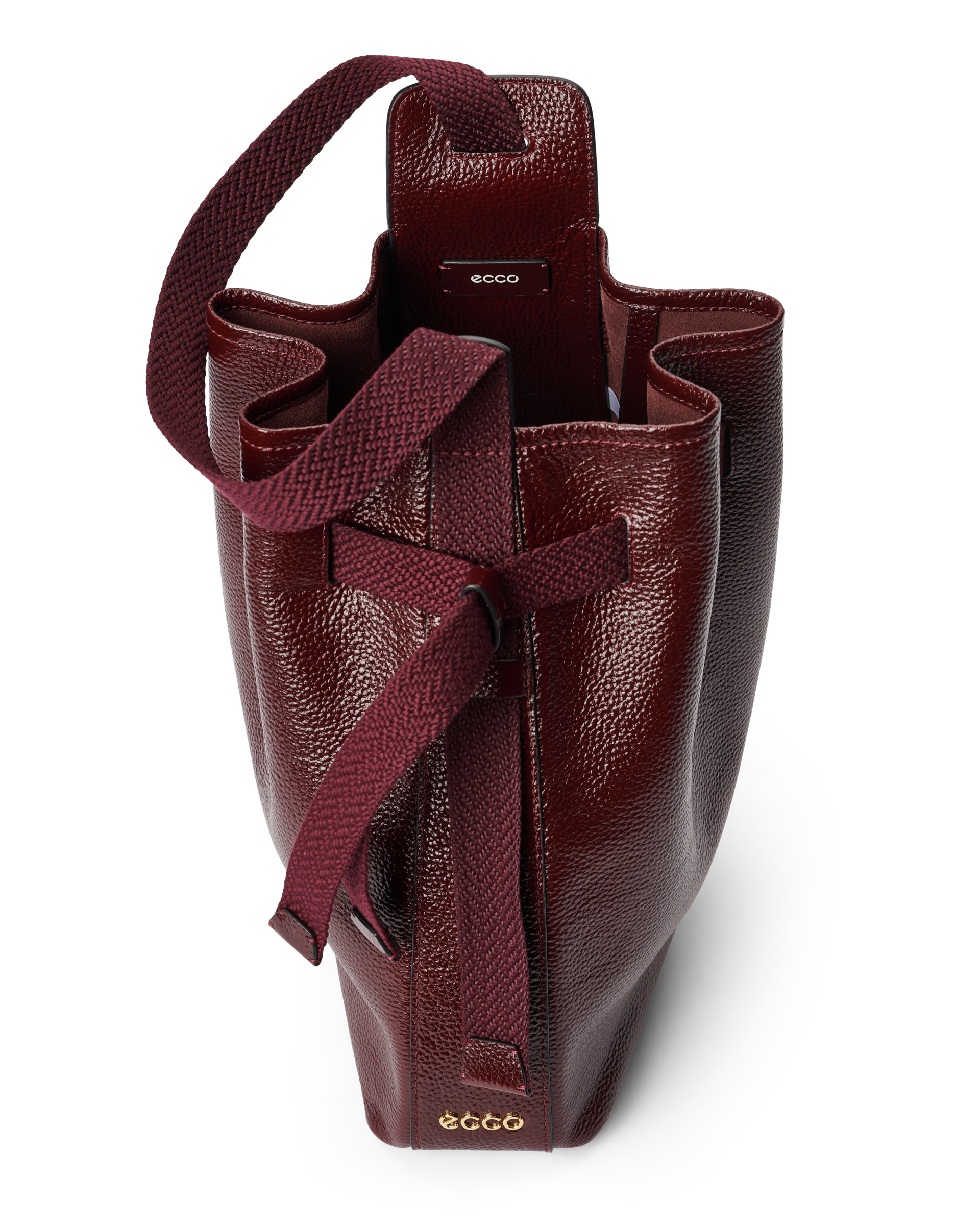 ECCO® Sail Leather Hobo Bag - Red - Inside