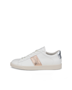 Women's ECCO® Street Lite Suede Sneaker - White - Outside