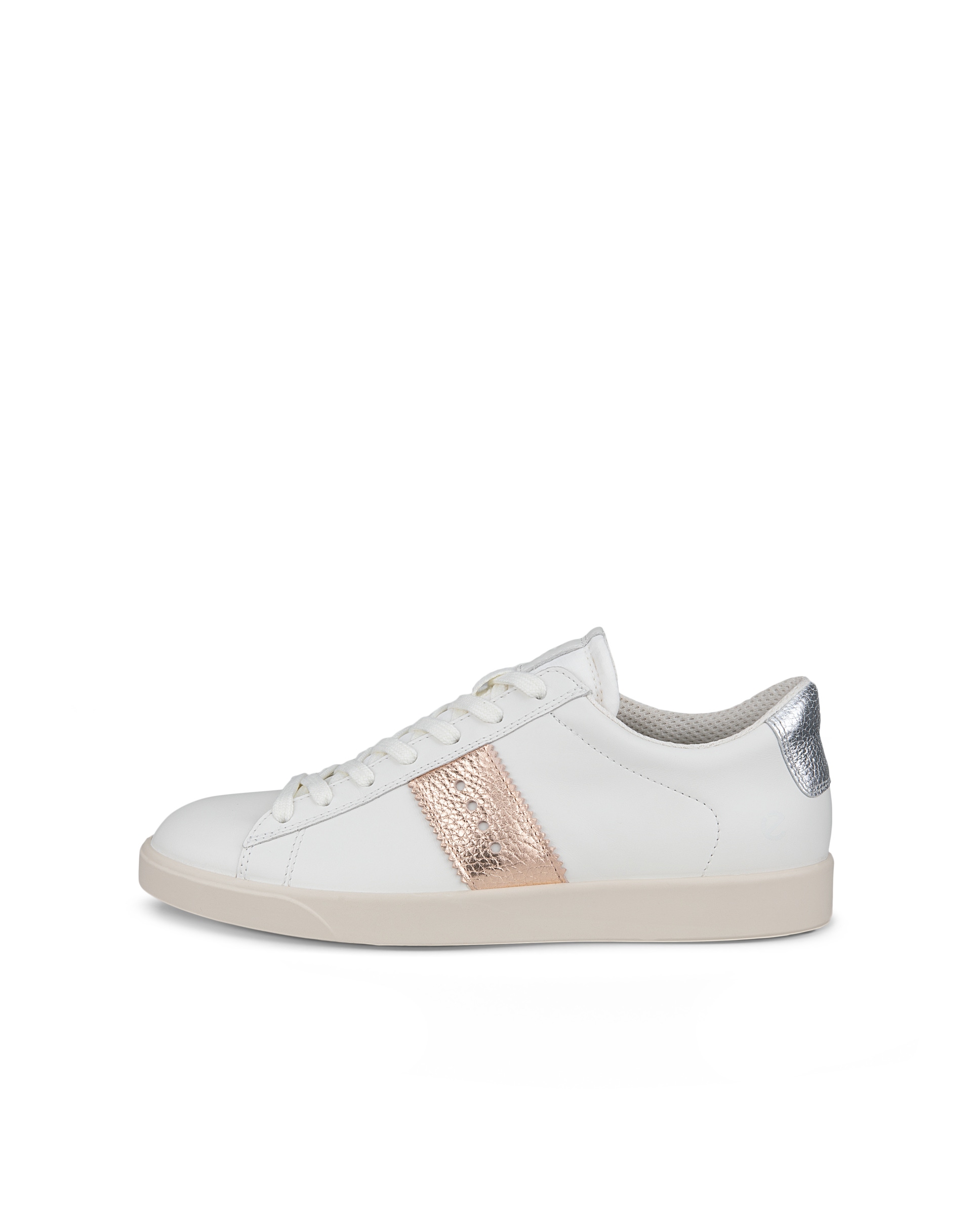 Women's ECCO® Street Lite Leather Sneaker - White - Outside