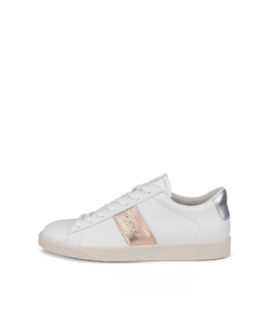 Women's ECCO® Street Lite Nubuck Sneaker - White - Outside