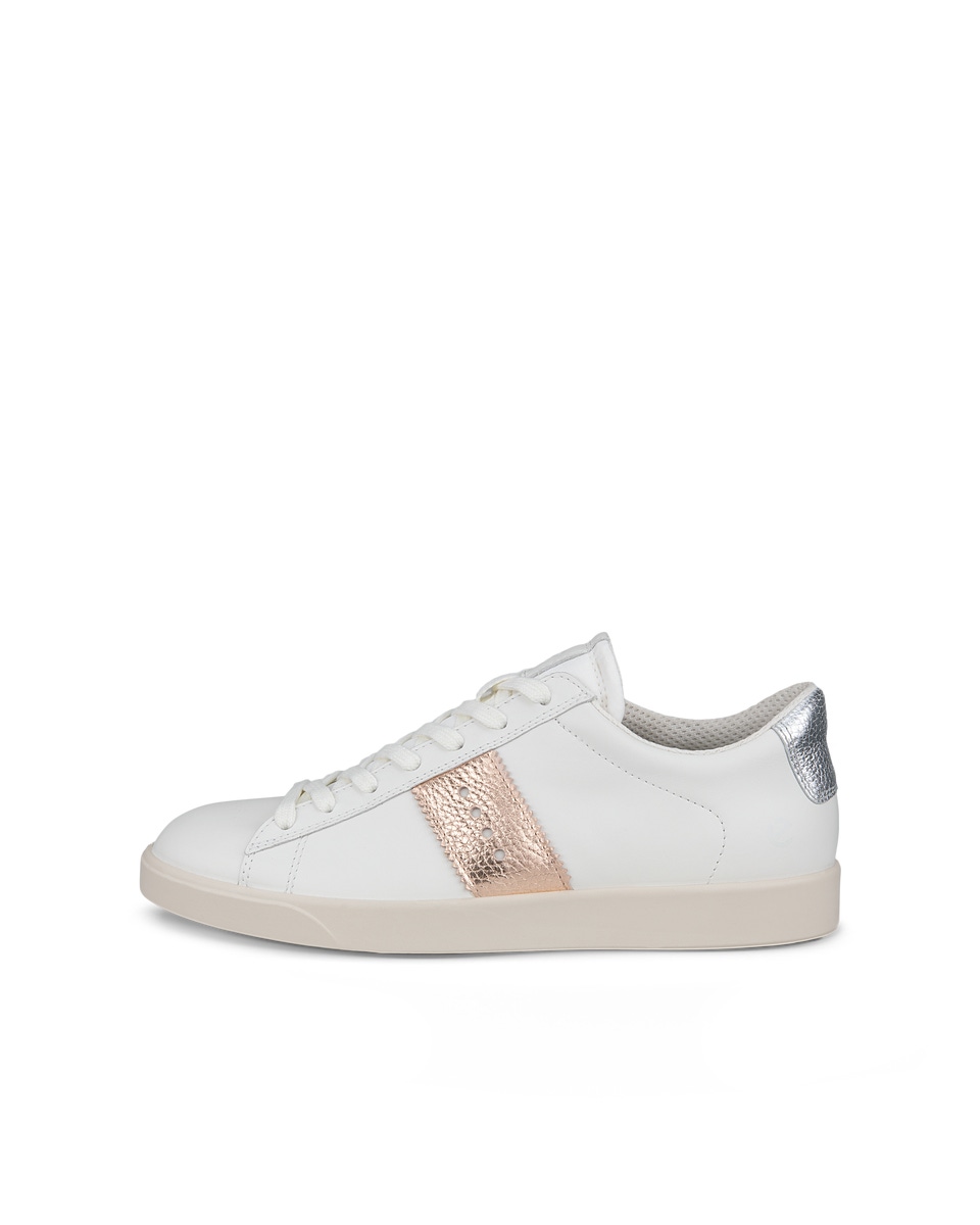 Women s ECCO Street Lite Leather Sneaker White