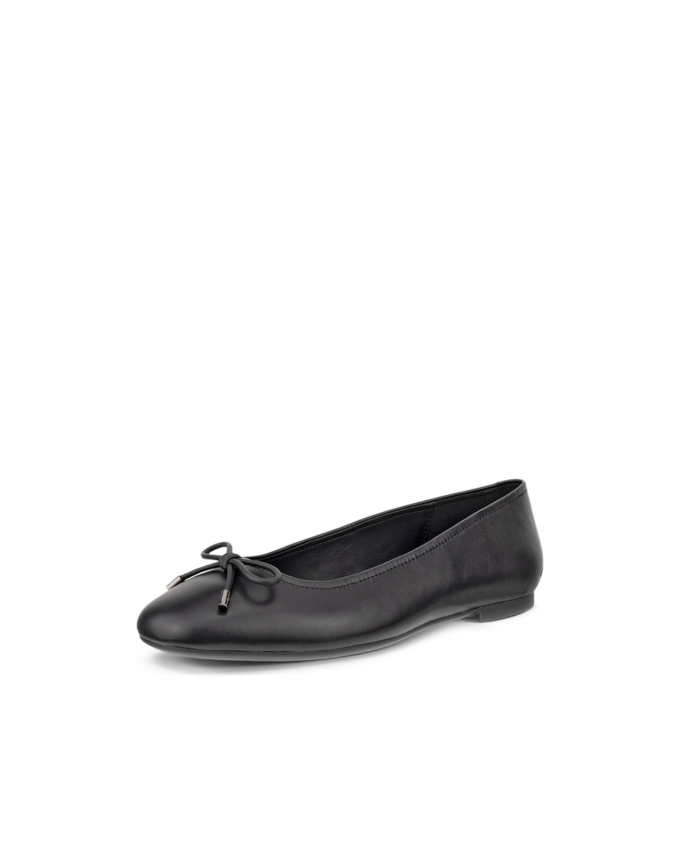 Women's ECCO® Margot Leather Ballerina - Black - Main