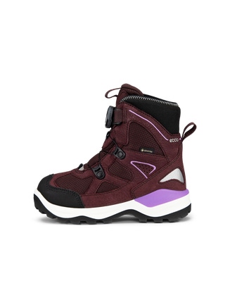 Botines de invierno de nobuk Gore-Tex ECCO® Snow Mountain para niño/a - Violeta - Outside