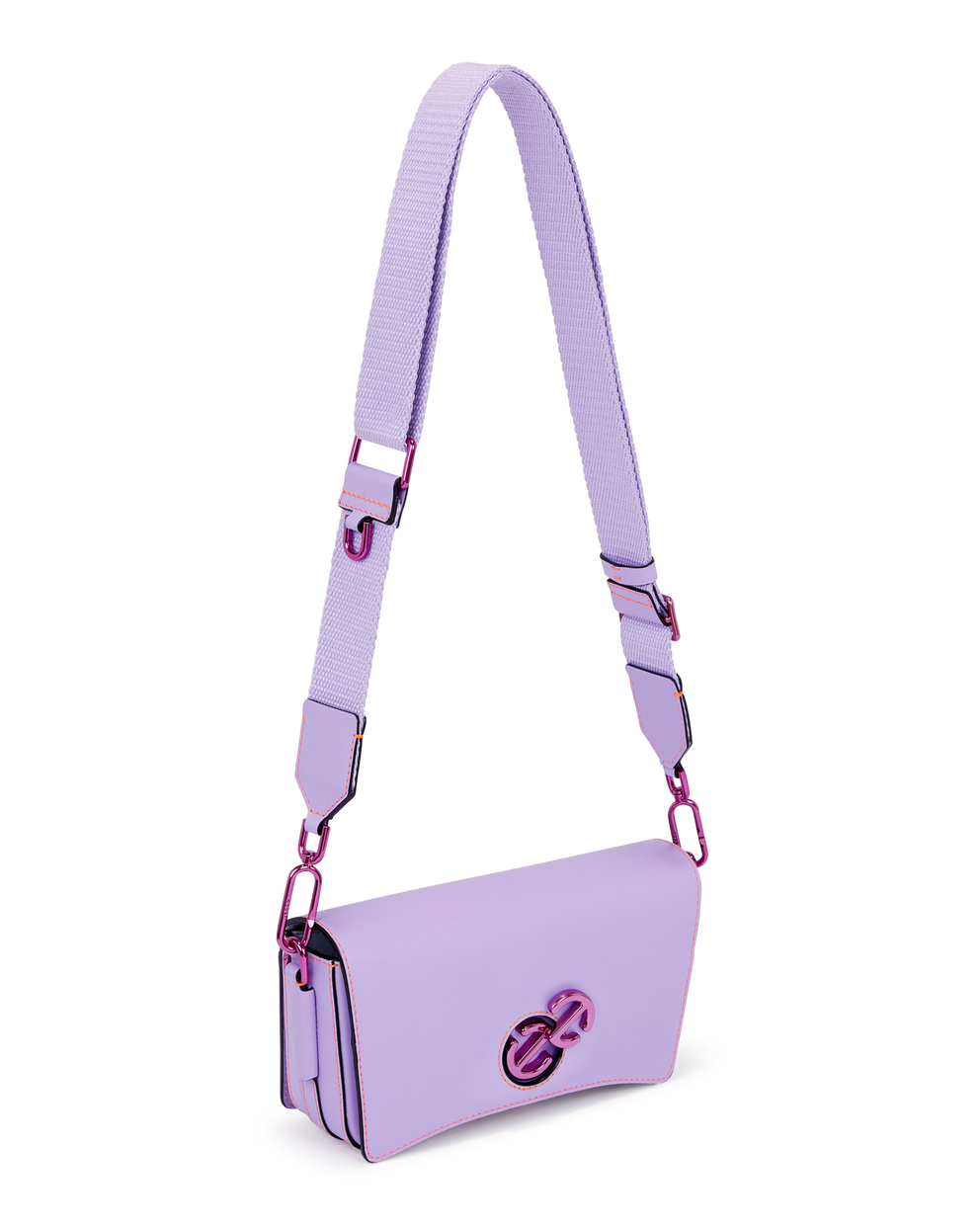 ECCO® Lock Wave Leather Crossbody Bag - Purple - Main