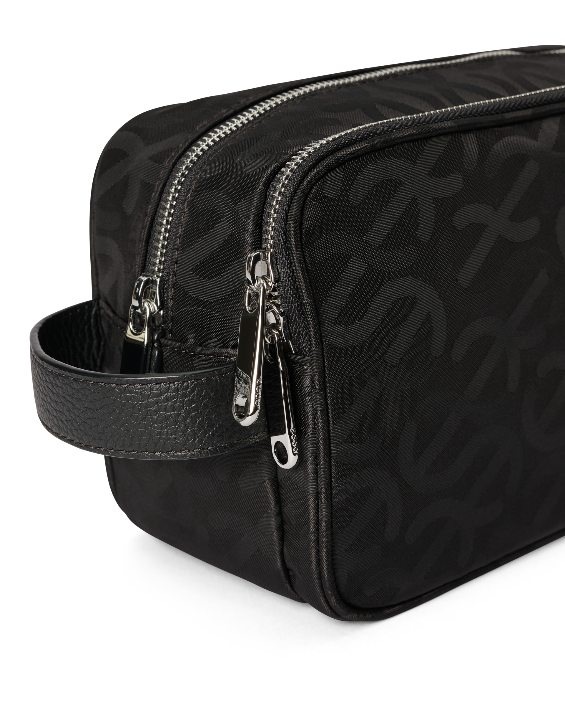 Usnjena etui torba ECCO® Tech Kit - Črna - Detail-1