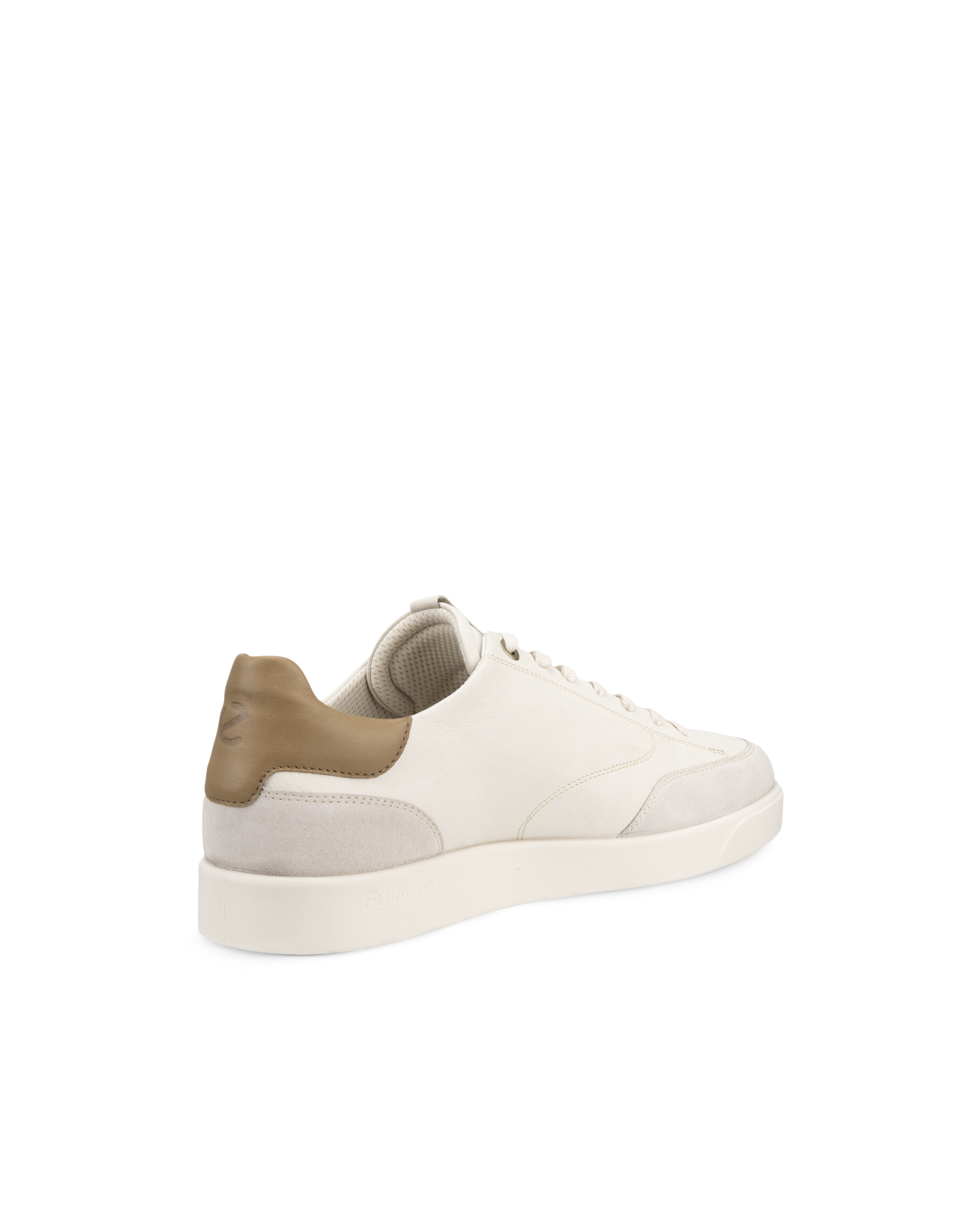 Men's ECCO® Street Lite Leather Sneaker - Beige - Back