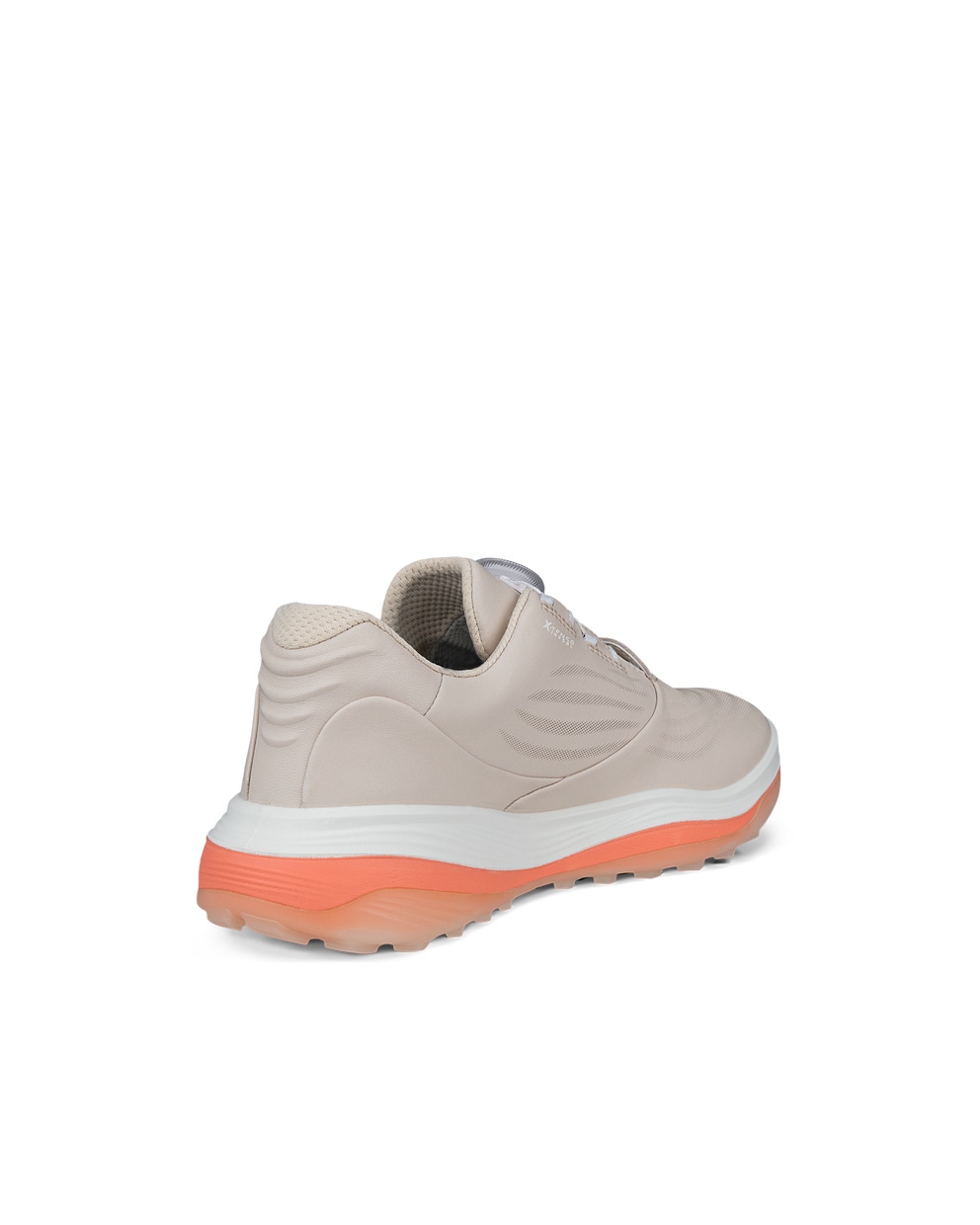 Ladies ECCO® Golf LT1 Leather Waterproof Shoe - Beige - Back