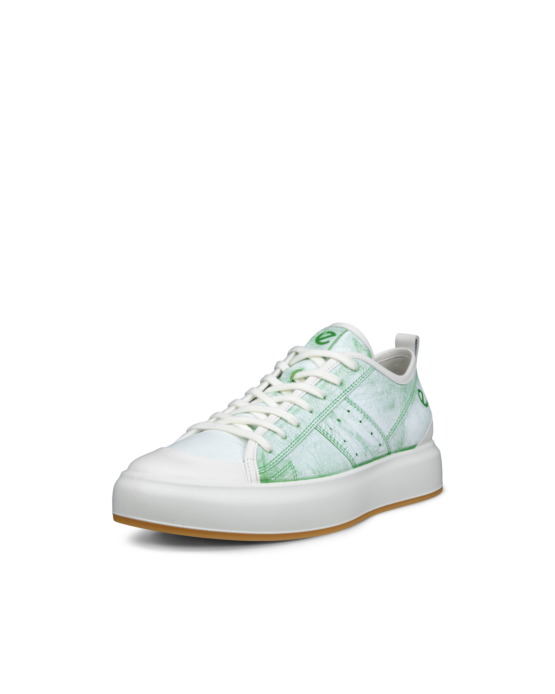 ECCO® Street Ace baskets en cuir pour homme - Vert - Main