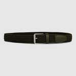 Men's ECCO® Textile Formal Braided Belt - Green - Main