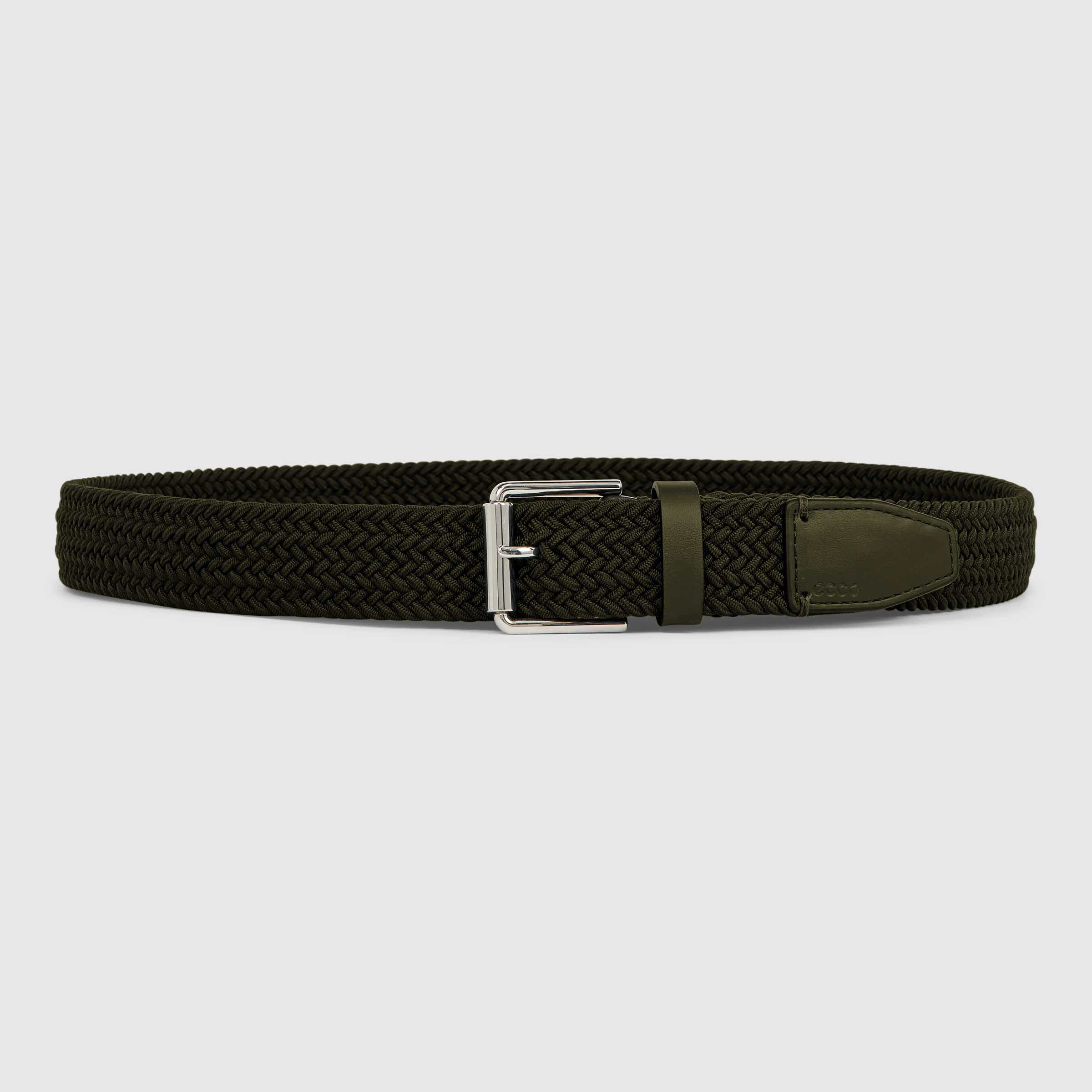 ECCO Belts Formal Braided メンズ テキスタイルフォーマルメッシュベルト - グリーン - Main