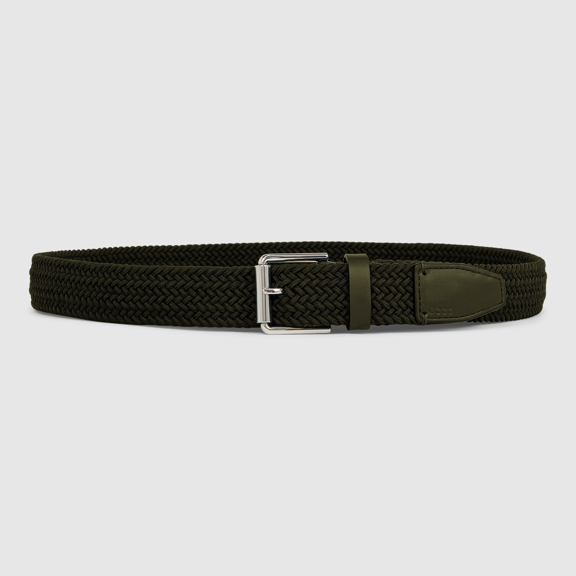 Men's ECCO® Textile Formal Braided Belt - Green - Main