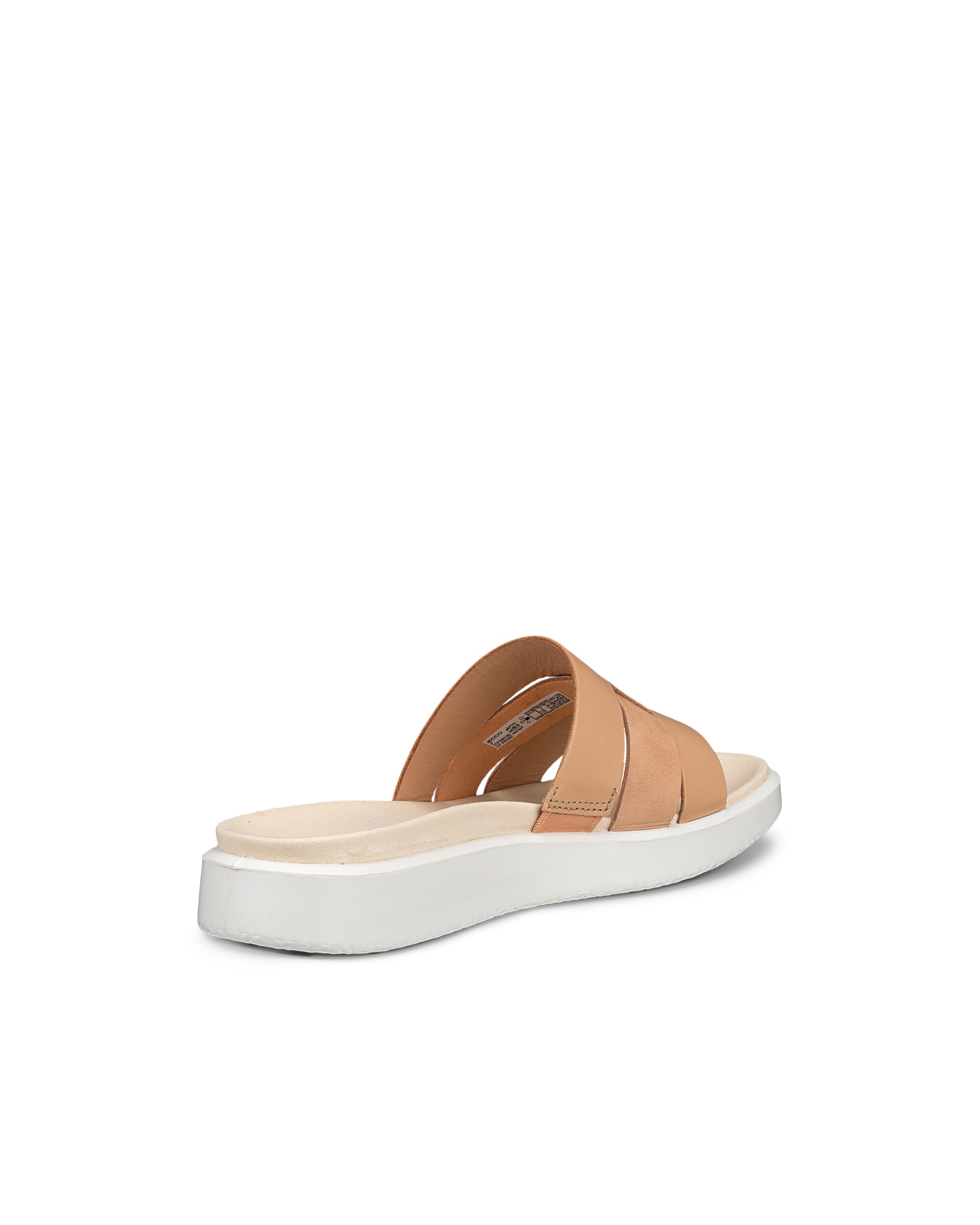 Women's ECCO® Flowt Nubuck Slide - Brown - Back