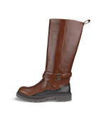 Women's ECCO® Grainer Leather High-Cut Boot - Brown - Outside