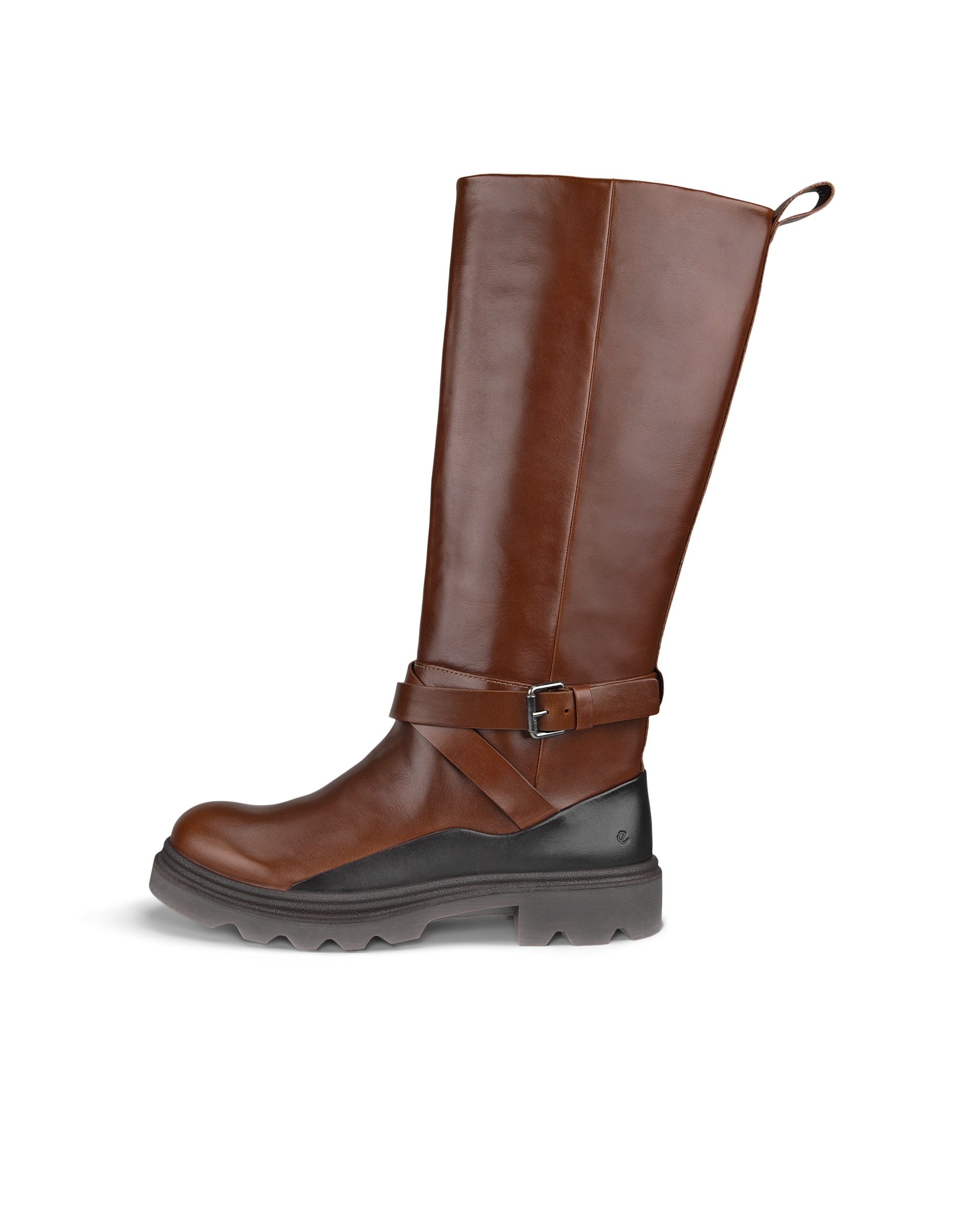 Women's ECCO® Grainer Leather High-Cut Boot - Brown - Outside