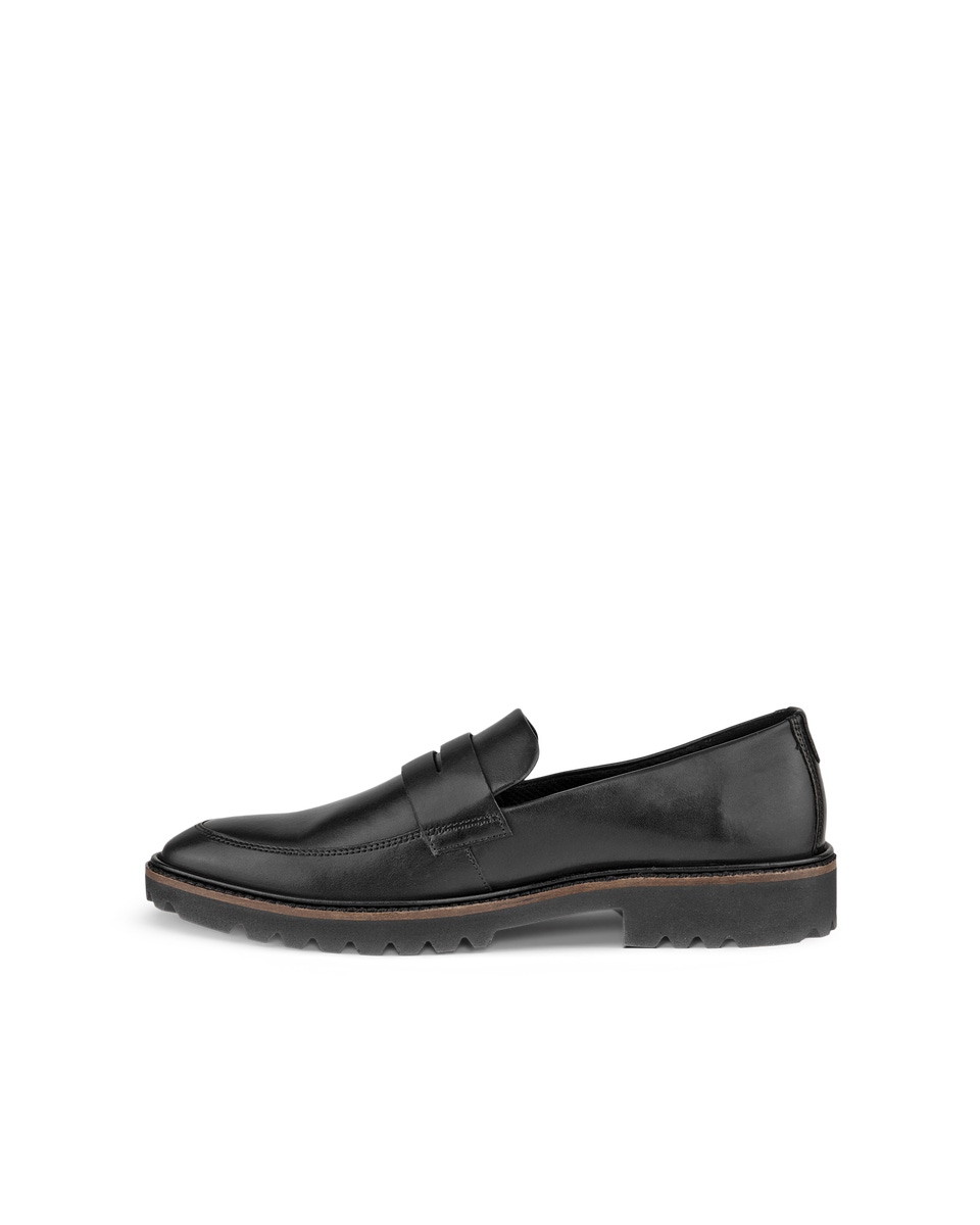 Women s ECCO Modern Tailored Leather Penny Loafer Black