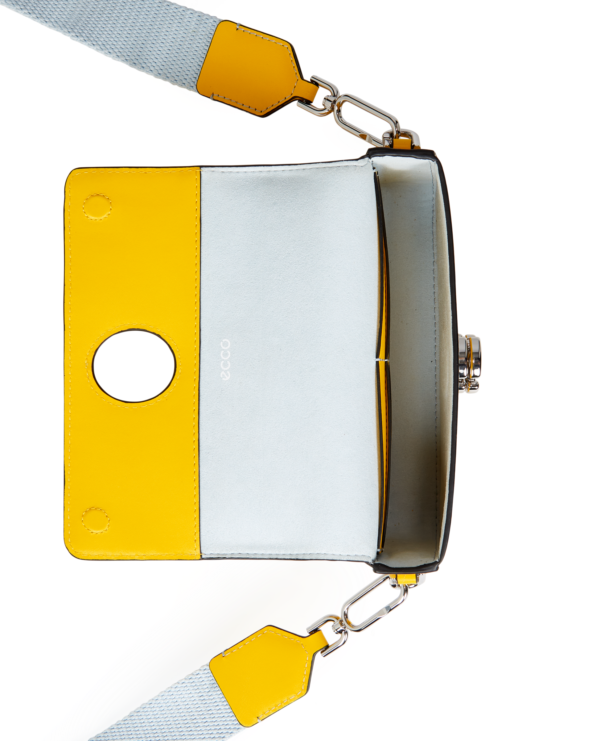 ECCO® Pinch S Lock Wave Leather Crossbody Bag - Yellow - Birdeye