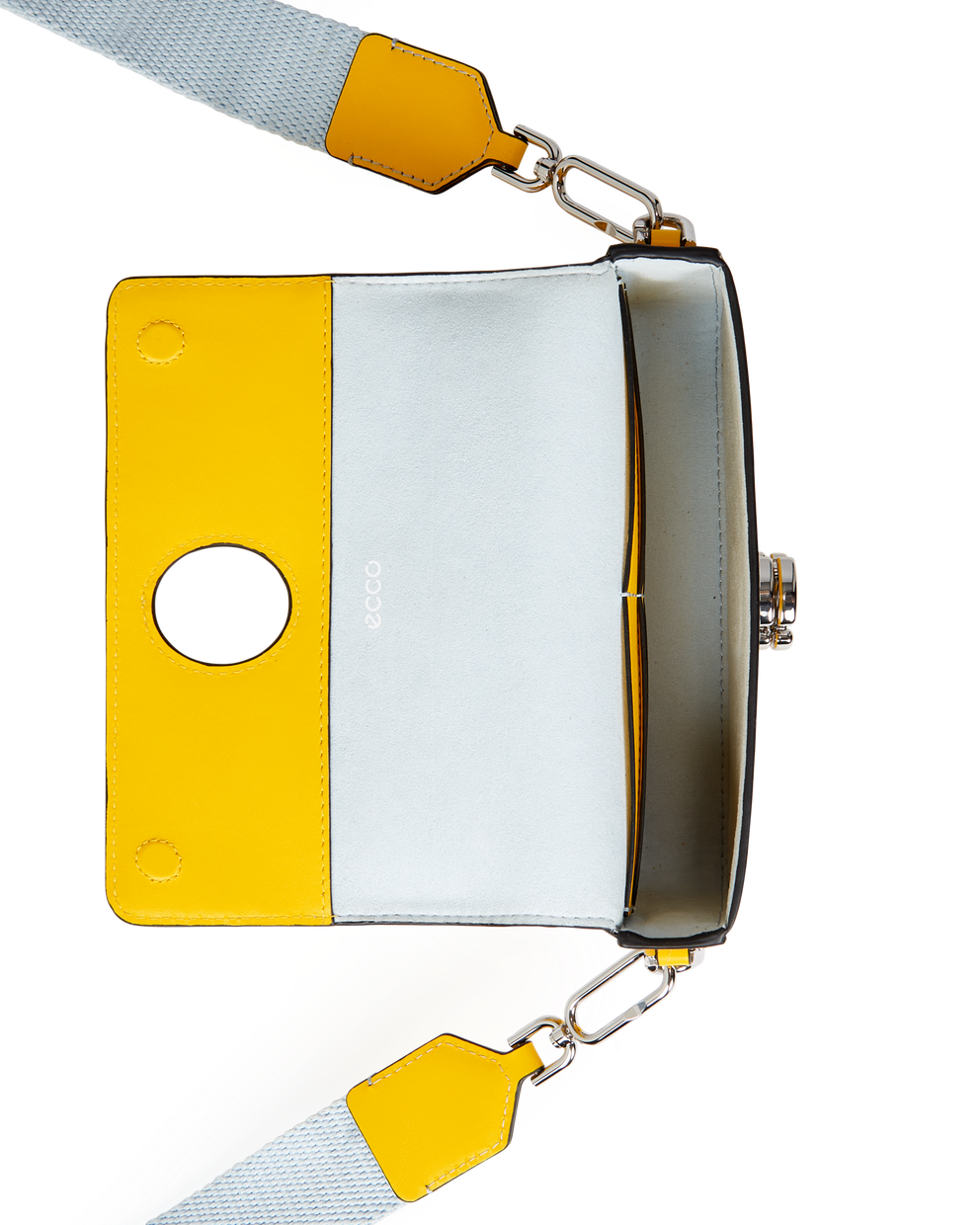 ECCO® Pinch S Lock Wave Leather Crossbody Bag - Yellow - Birdeye