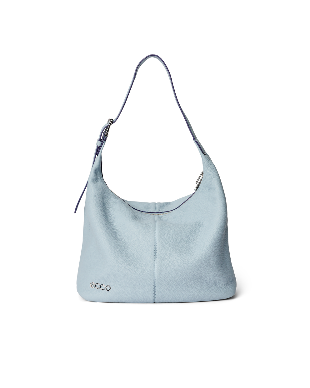 ECCO® Soft Medium Pebbled Leather Hobo Bag - Blue - Main