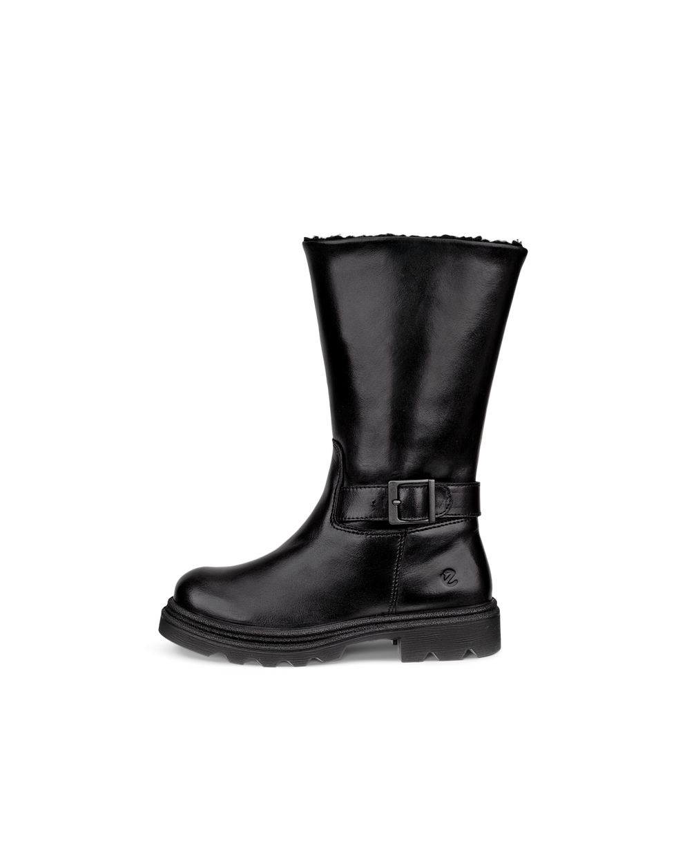 Botas de caña alta impermeable de piel ECCO® Grainer para niño/a - Negro - Outside