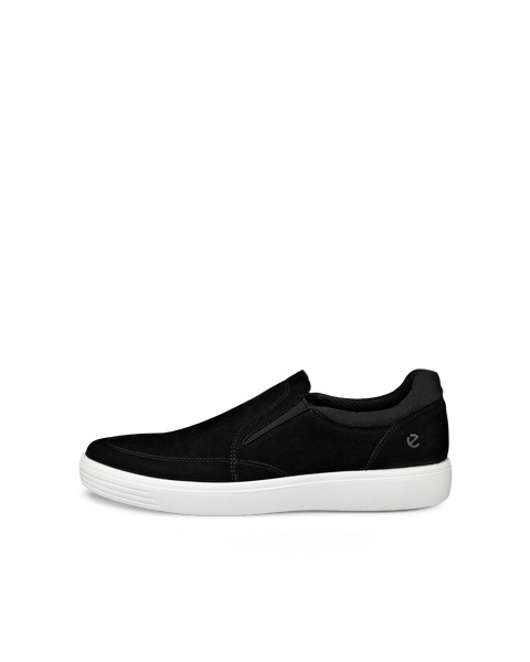 Men s ECCO Classic Nubuck Slip On Black