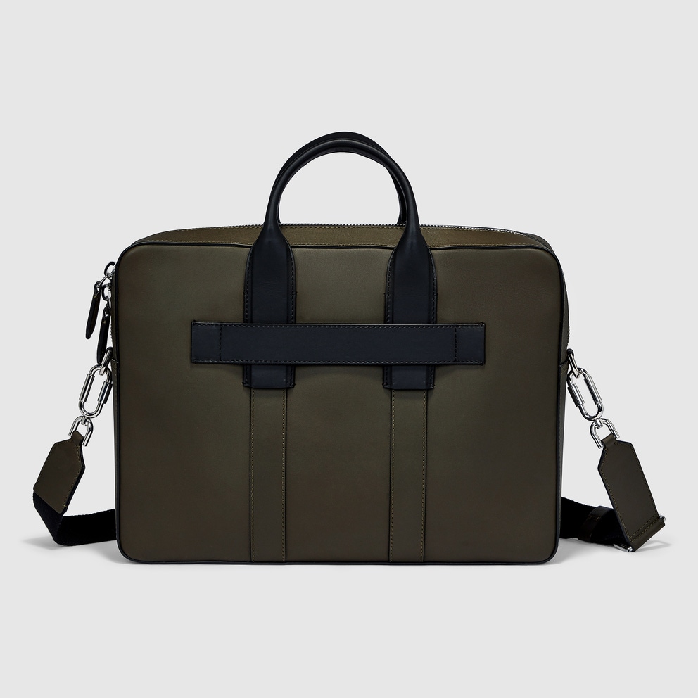 ECCO® City Leather Laptop Bag - Green - Back