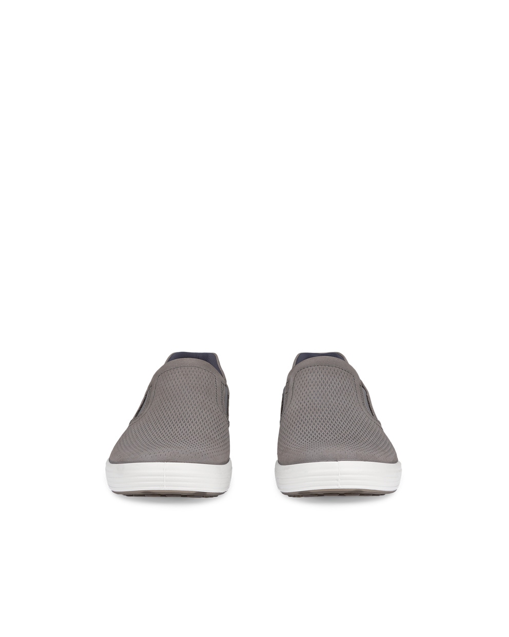 Men's ECCO® Soft 7 Nubuck Slip-On - Grey - Front pair