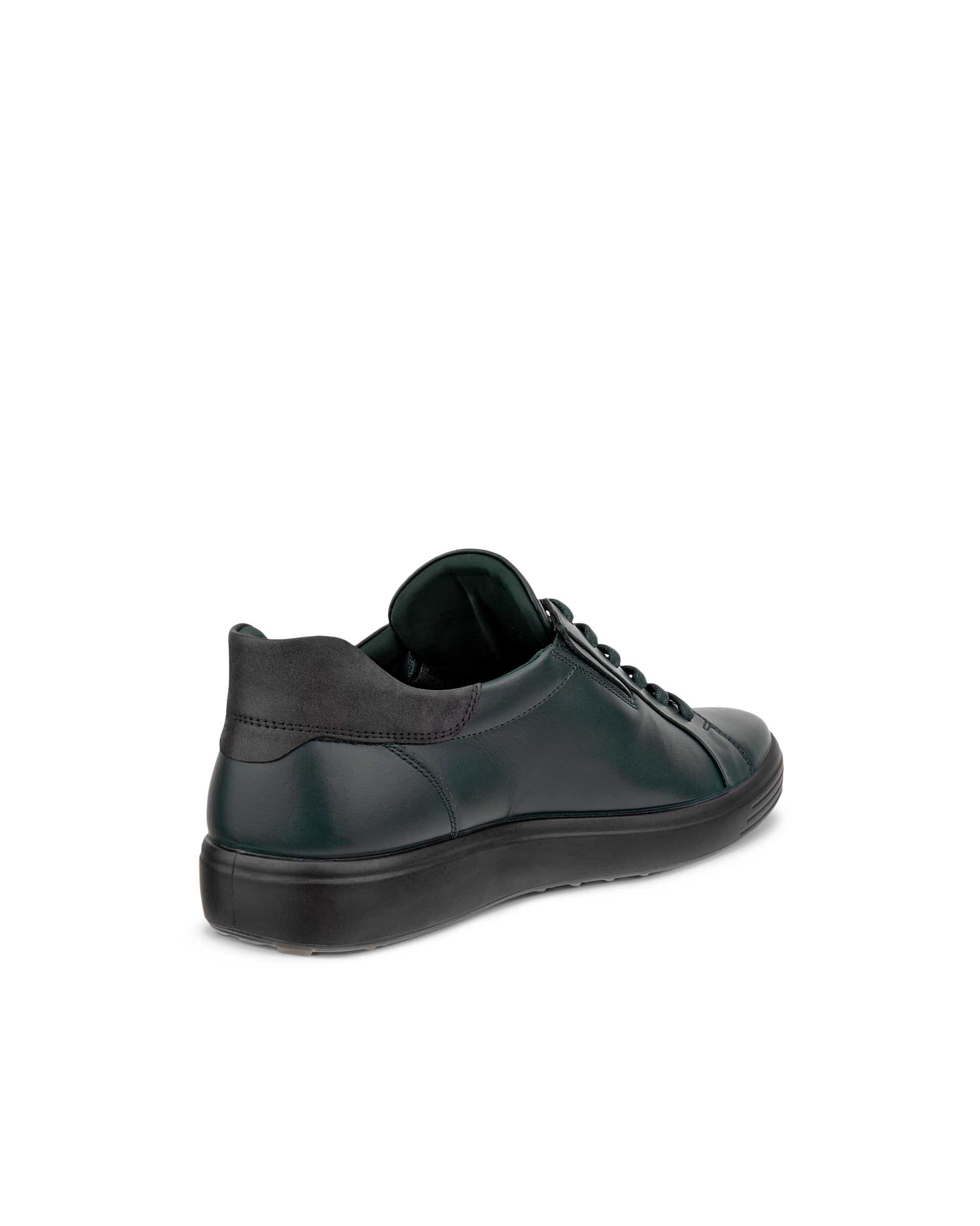 Men's ECCO® Soft 7 Leather Slip-In Sneaker - Green - Back