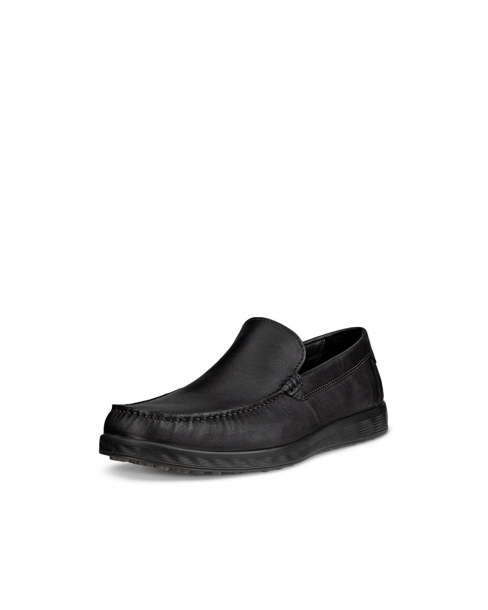 Men's ECCO® S Lite Moc Leather Moccasin - Black - Main