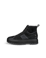 Men's ECCO® Street Ace Rugged Nubuck Gore-Tex High-Top Sneaker - Black - Outside