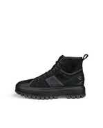 Men's ECCO® Street Ace Rugged Nubuck Gore-Tex High-Top Sneaker - Black - Outside