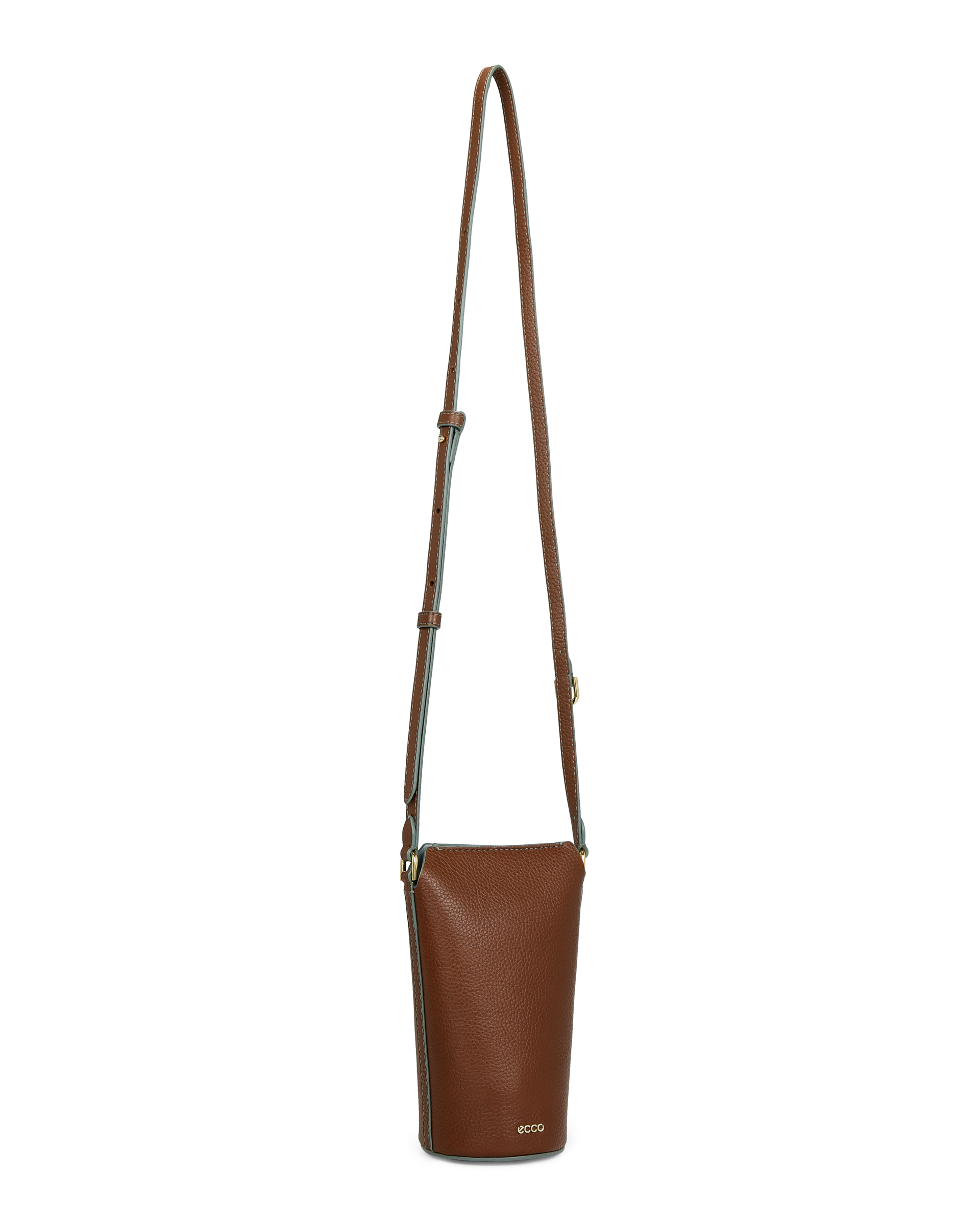 ECCO® Pot Pebbled Leather Crossbody Bag - Brown - Main