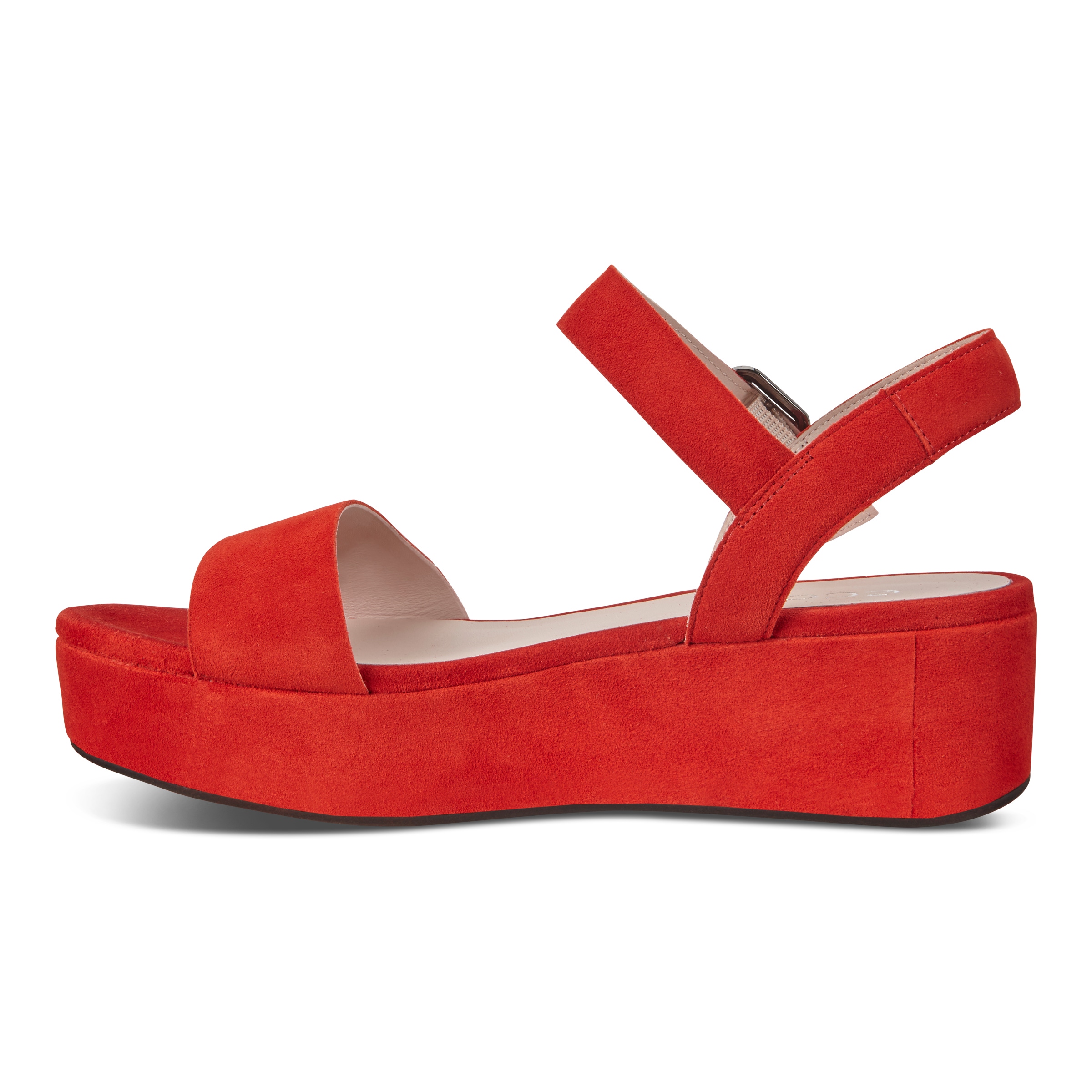 ECCO Elevate Plateau Sandals - Red - Inside