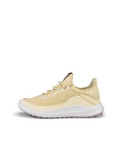 Women's ECCO® Golf Core Textile Shoe - Yellow - Outside