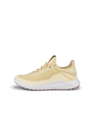 Women's ECCO® Golf Core Textile Shoe - Yellow - Outside