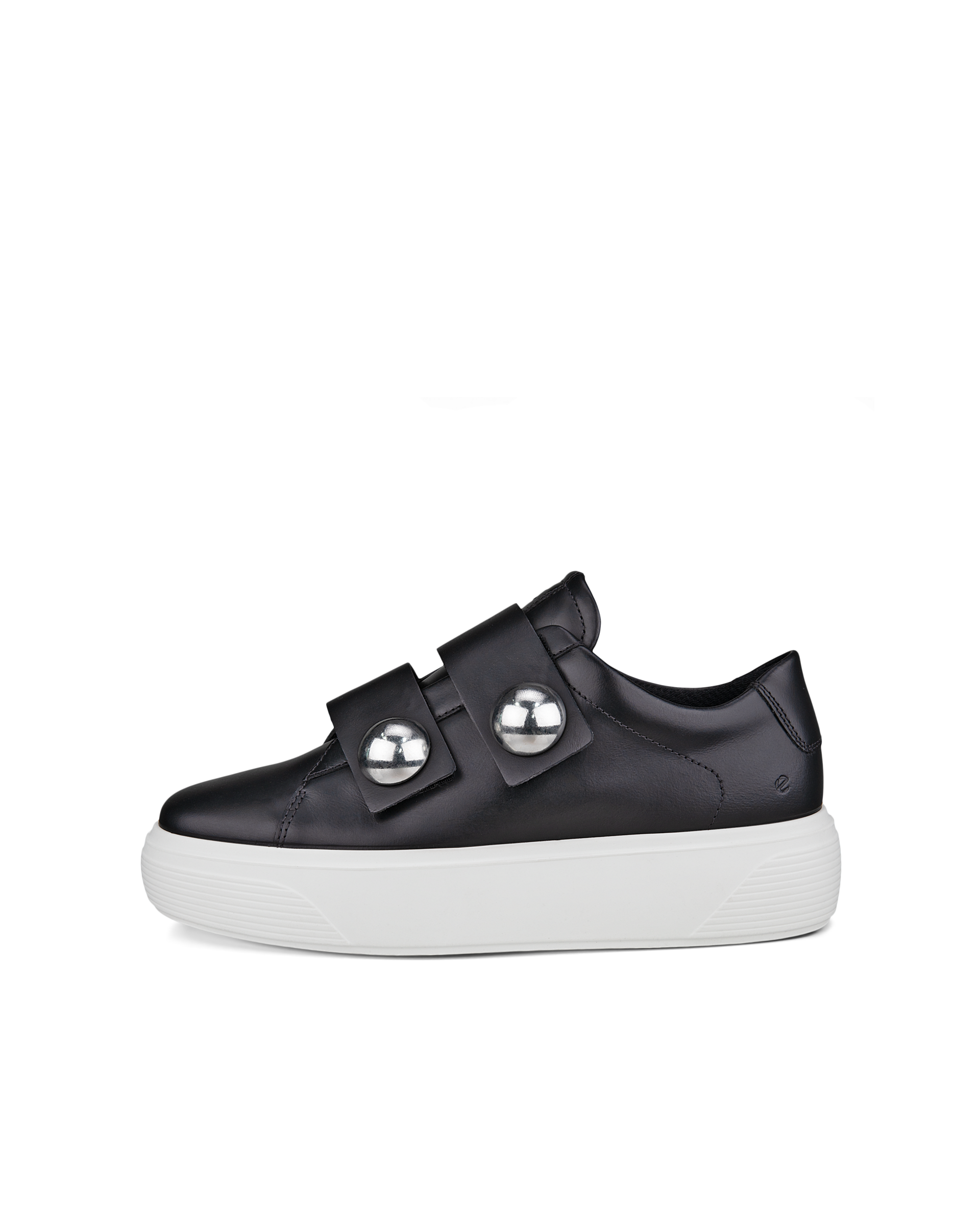 Women's ECCO® Street Platform Leather Sneaker | Black