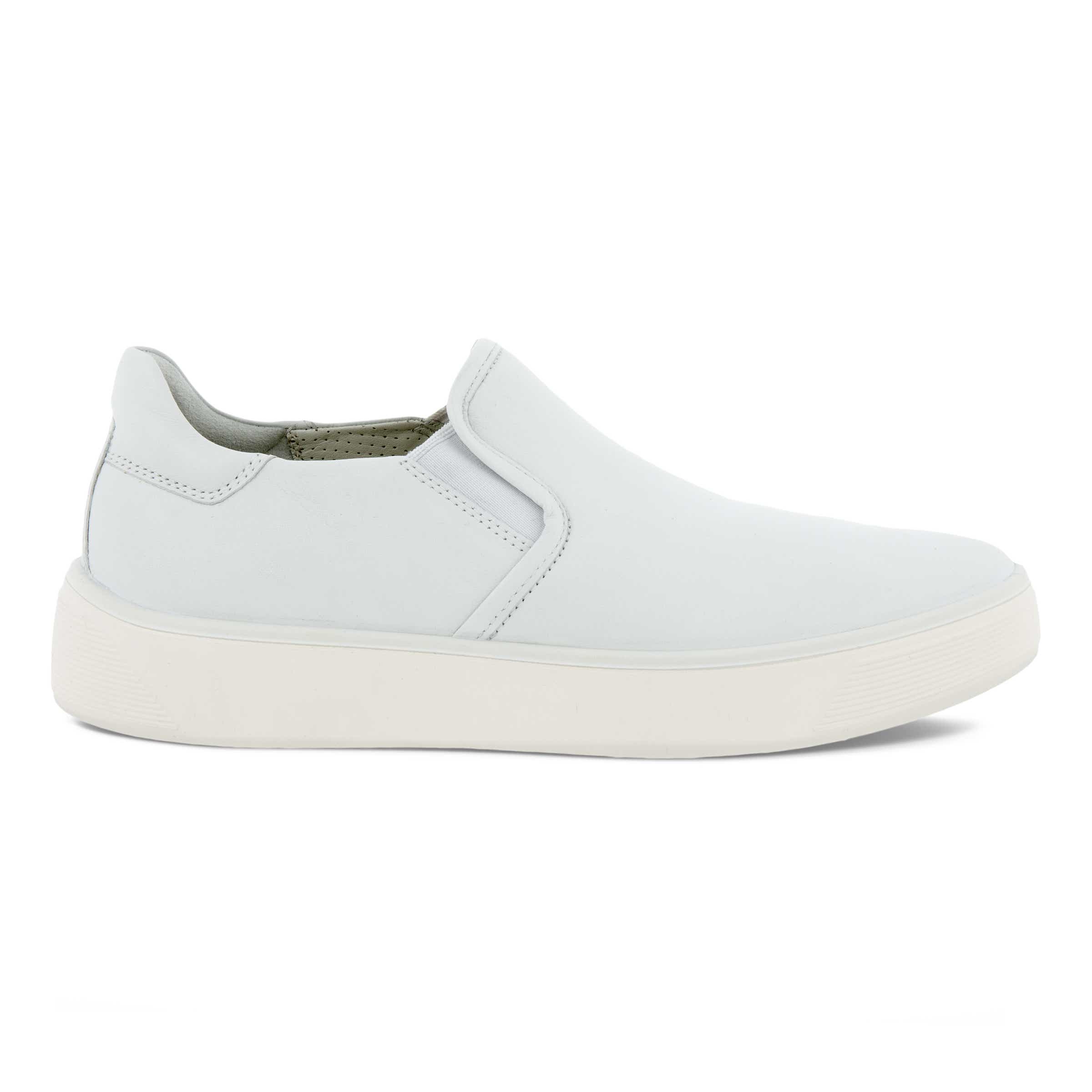 ECCO Street Tray ウィメンズ レザースリッポンスニーカー - White - Outside