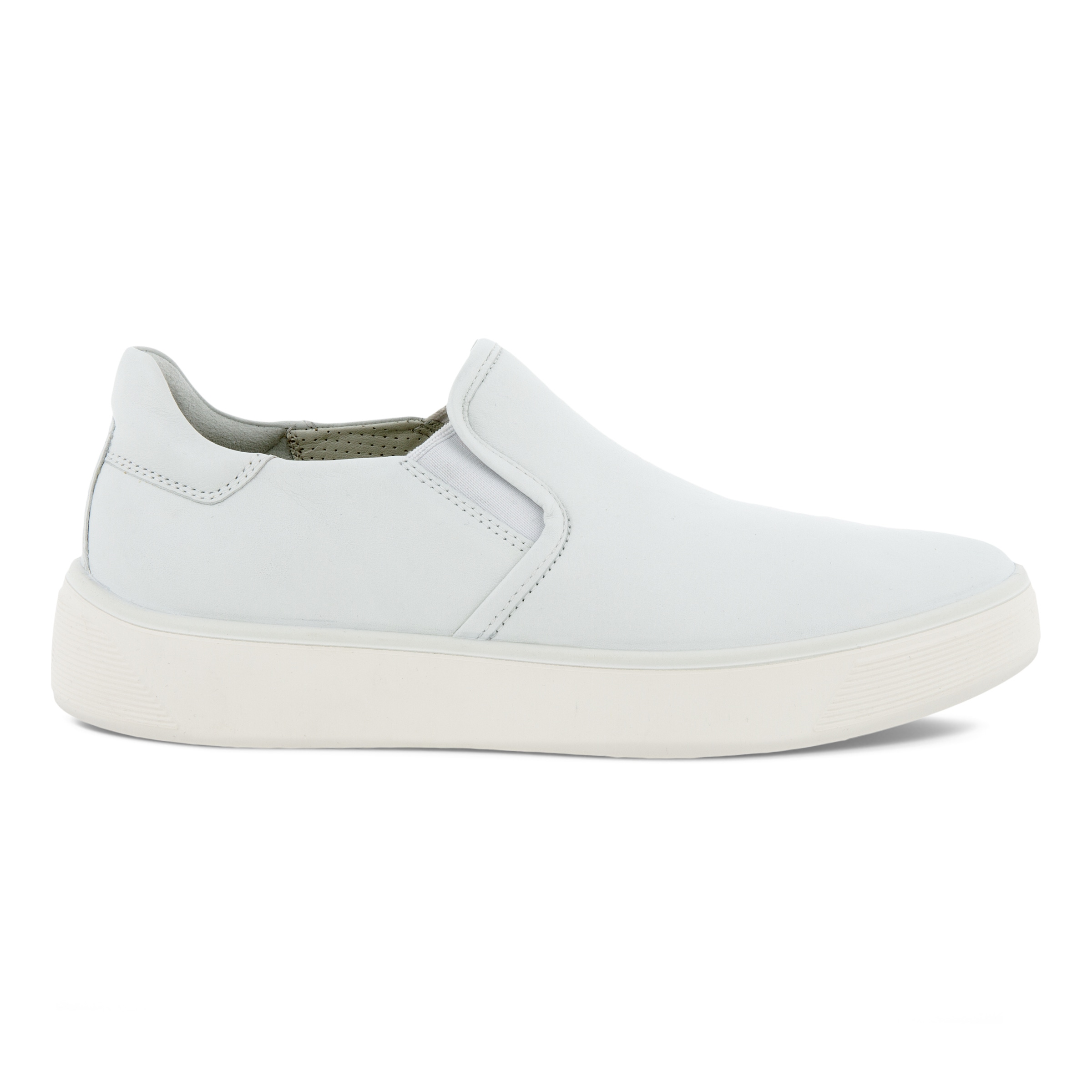 ECCO Street Tray ウィメンズ レザースリッポンスニーカー - White - Outside