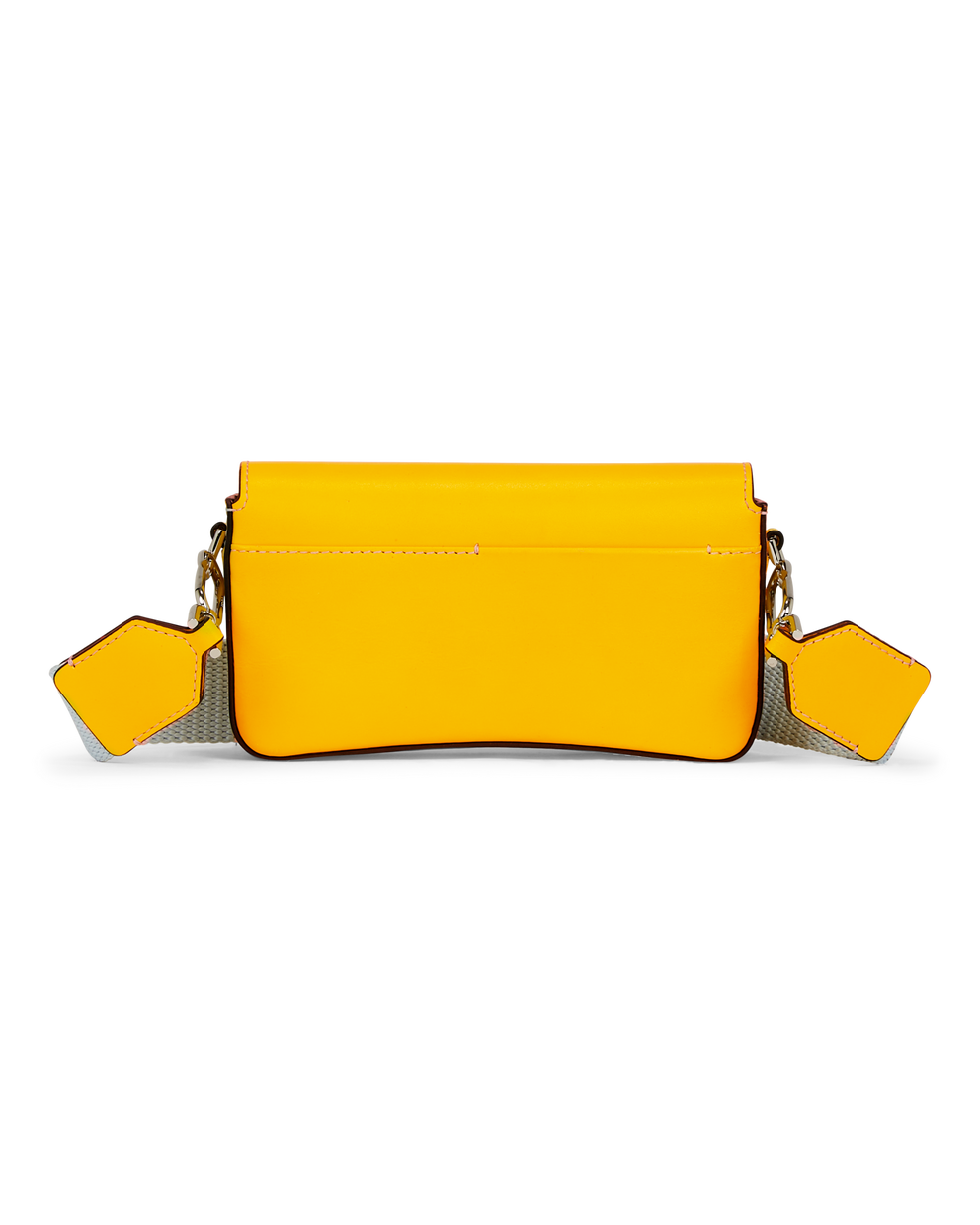 ECCO® Pinch S Lock Wave Leather Crossbody Bag - Yellow - Back