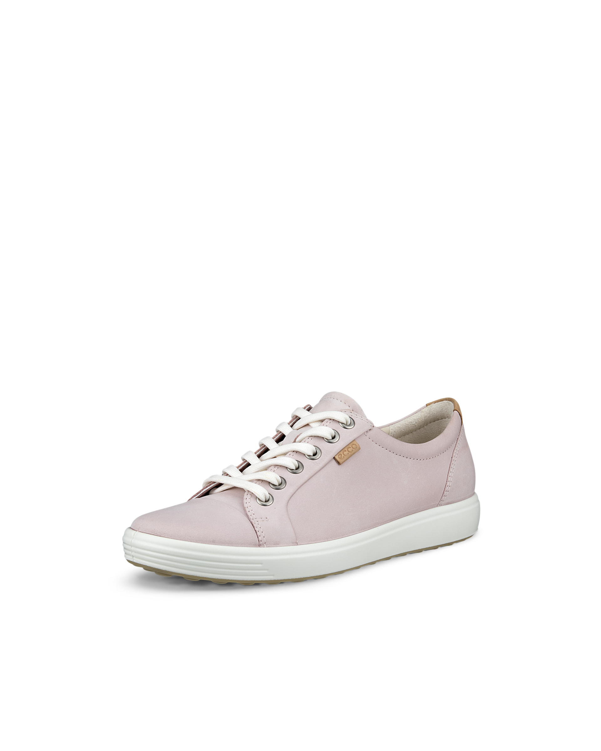 Women's ECCO® Soft 7 Nubuck Sneaker - Pink - Main