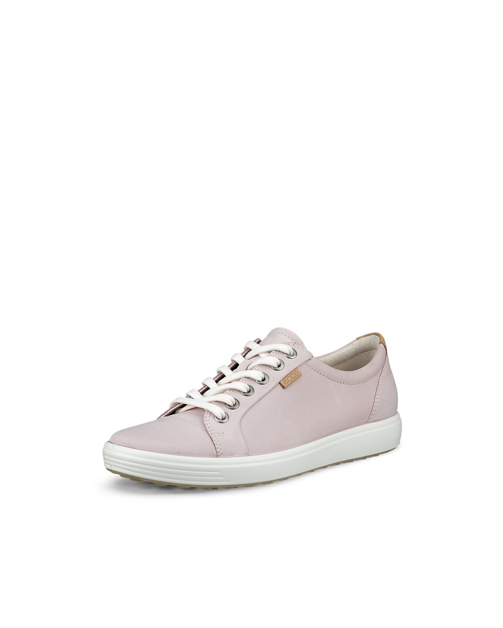 ECCO® Soft 7 baskets en nubuck pour femme - Rose - Main