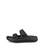 Unisex ECCO® Cozmo E Two Strap Sandal - Black - Outside