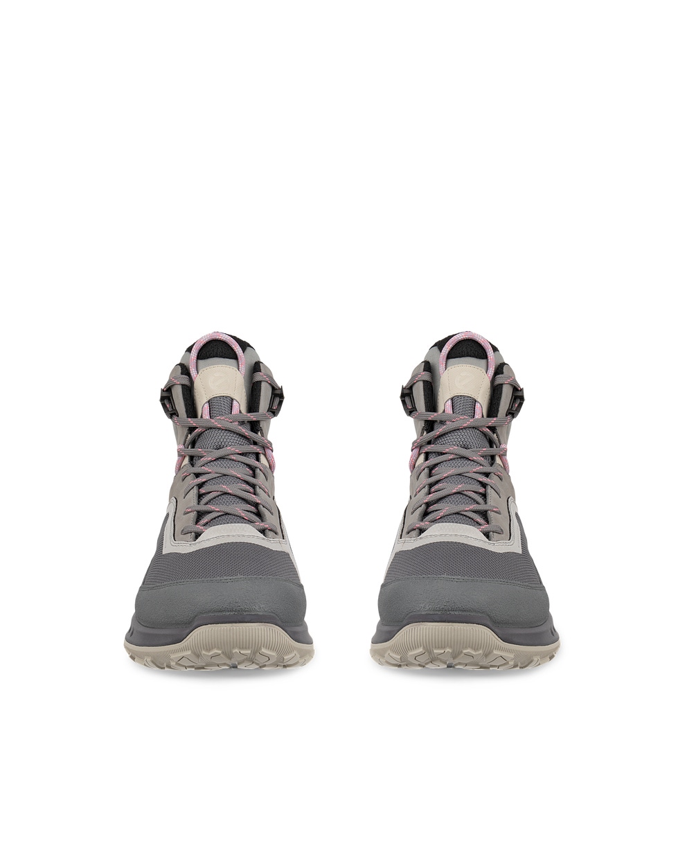 Botas de montaña impermeable de nobuk ECCO® ULT-TRN para mujer - Gris - Front pair