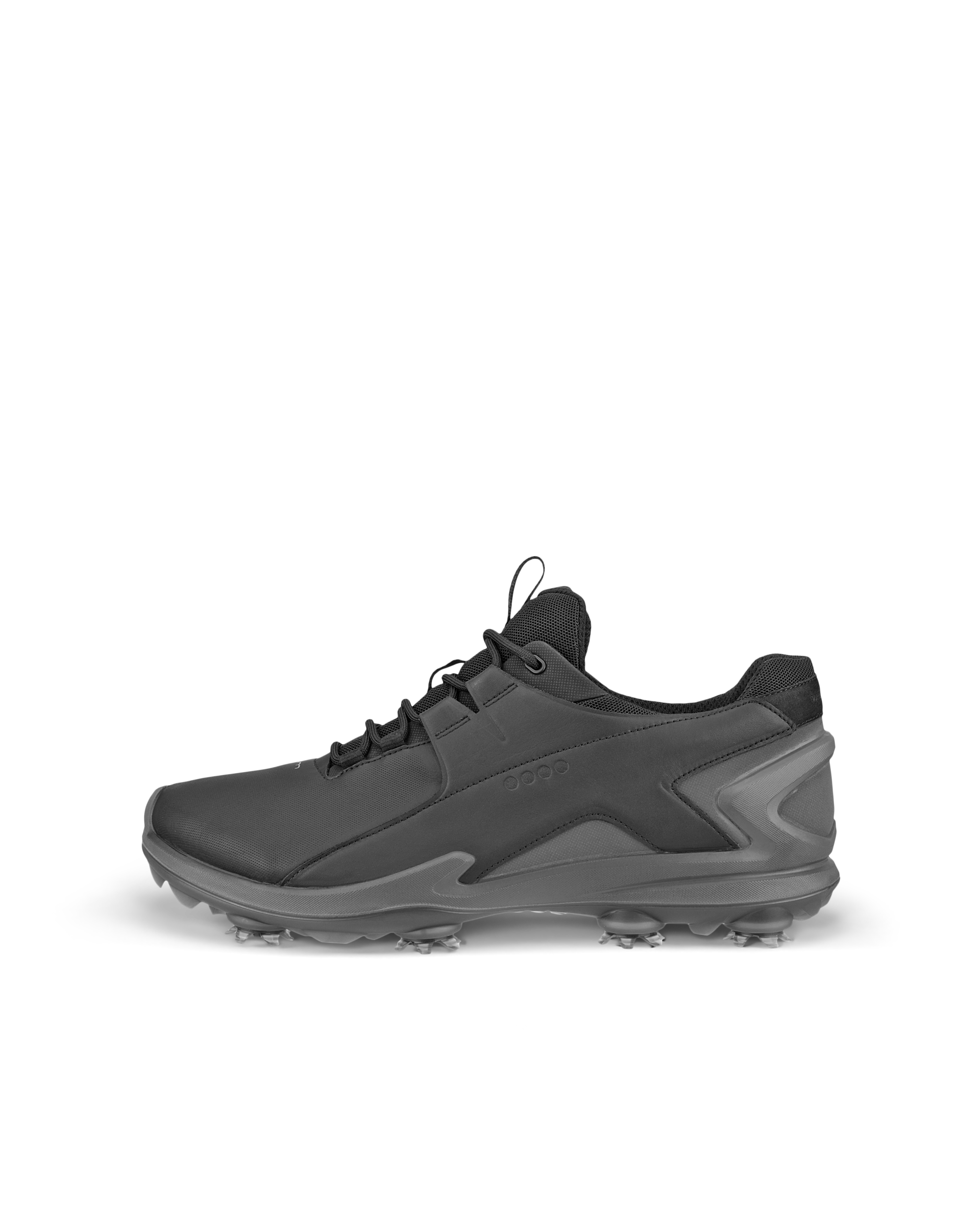 ECCO® Golf Biom Tour chaussure de golf crantée imperméable en cuir pour homme - Noir - Outside