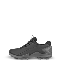 ECCO® Golf Biom Tour chaussure de golf crantée imperméable en cuir pour homme - Noir - Outside