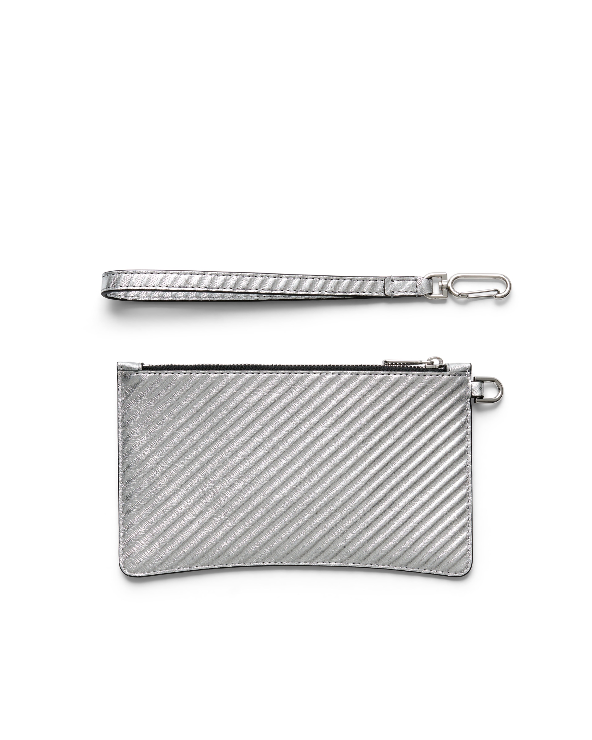 ECCO® Wristlet Metallic pochette cuir - Argenté - Back