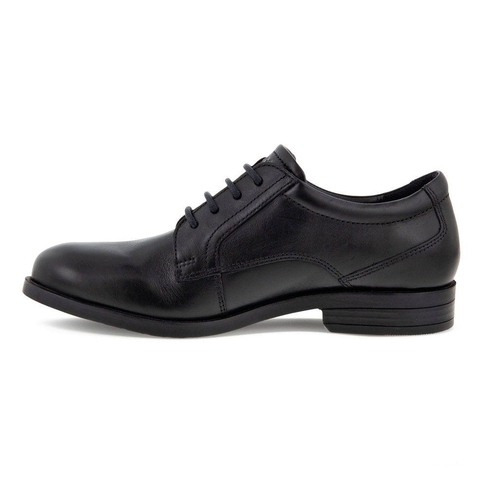 Kids' ECCO® Scholar Leather Shoe - Black - Inside